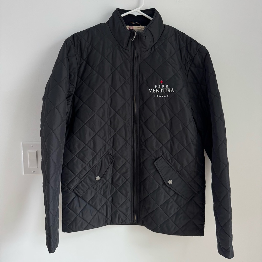 Brooks Brothers Men's Quilted Jacket‎ Black Pete Ventura Logo Full Zip Size M